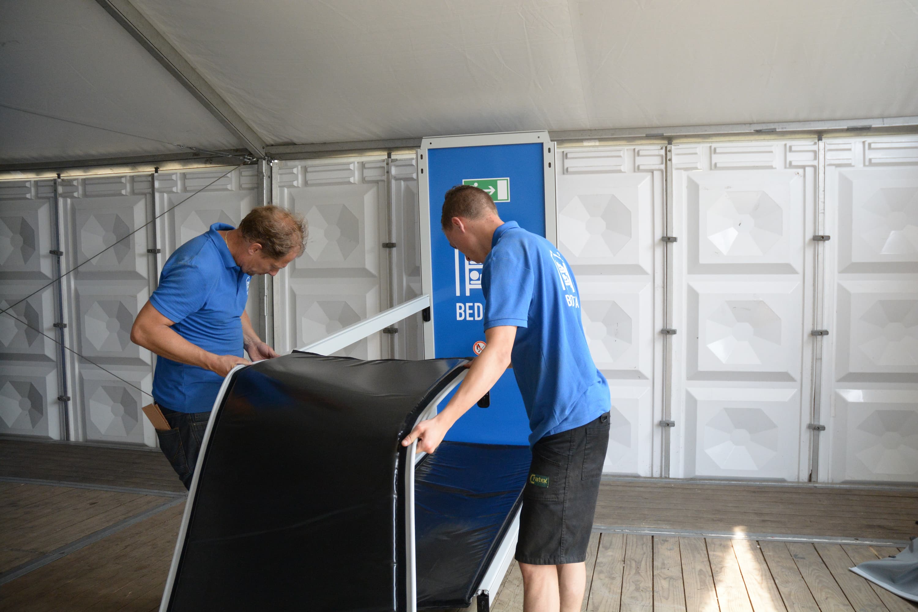 The Bed-Stay built up with 2 persons and no tools