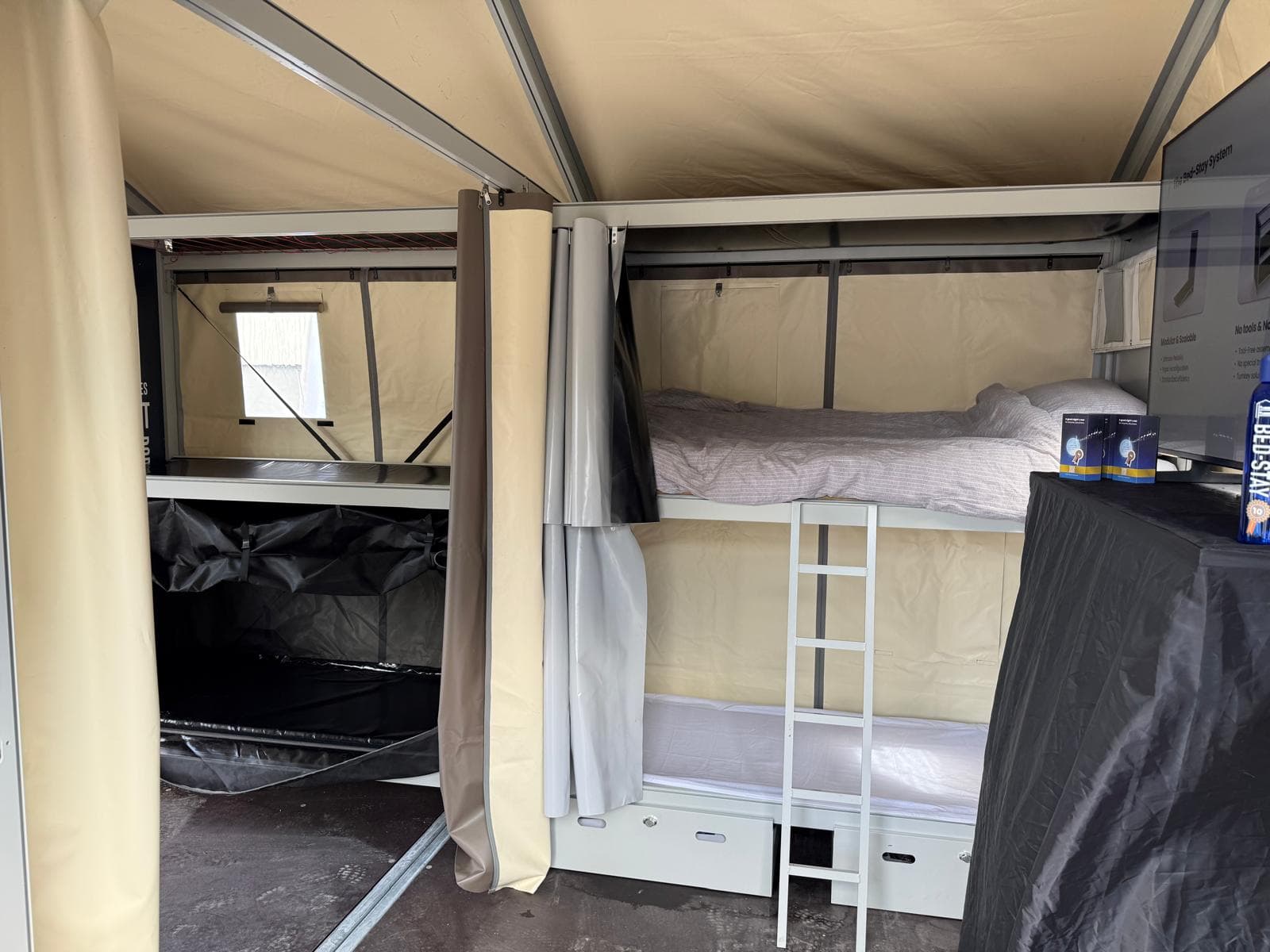 the inside of a Bed-Stay Hostel configuration