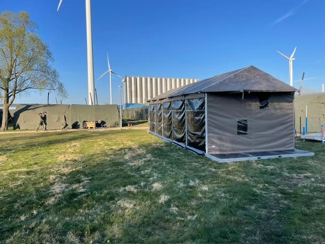 The Bed-Stay Hostel at a military exercise