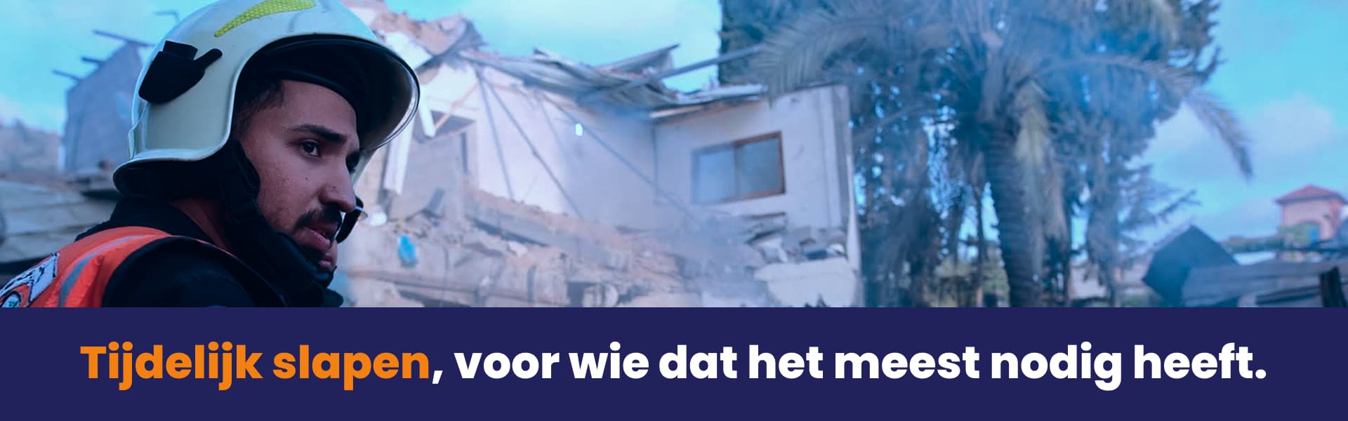 Nederlandse Bed-Stay banner noodopvang